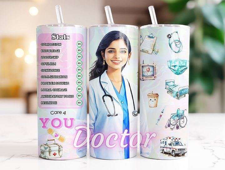 Indian Doctor 20 oz Skinny Stainless Steel Tumbler product image (2)