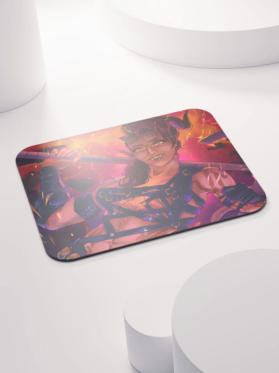 Fury of Avernus - Tiefling Barbarian Video Game Mouse Pad - Art by CosmicChroma product image (4)