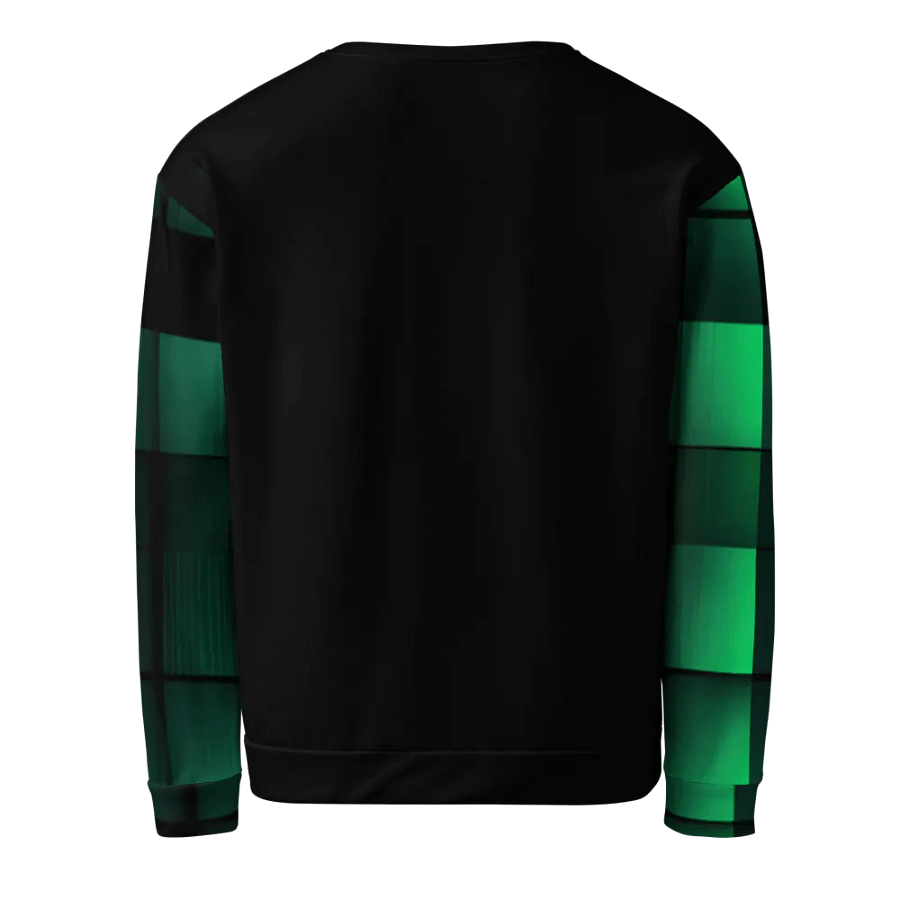 Black And Green Squares Unisex Sweatshirt product image (3)