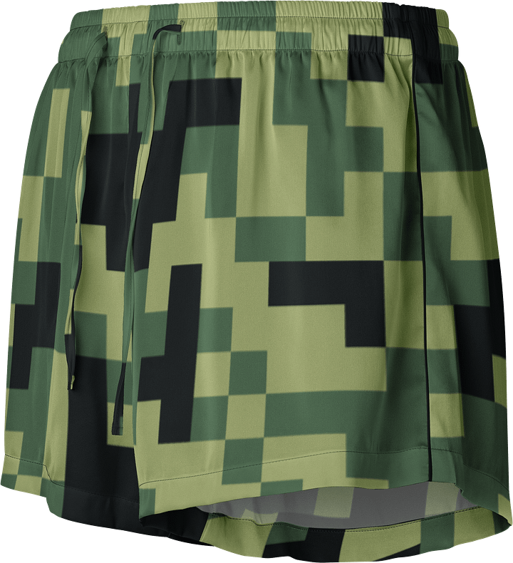 Military Green Camouflage Pixels Camo Pattern Women's Pajama Shorts product image (1)