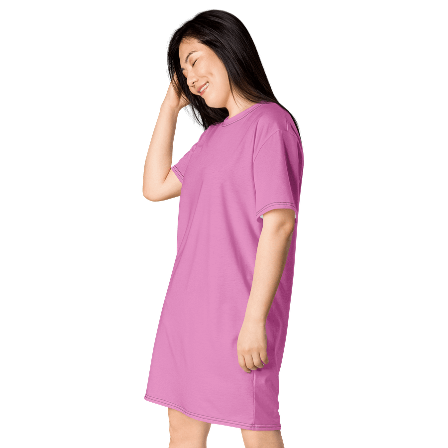 Oversized T-Shirt Dress - Romantic Lavender Rose, Sizes 2XS-6XL product image (3)