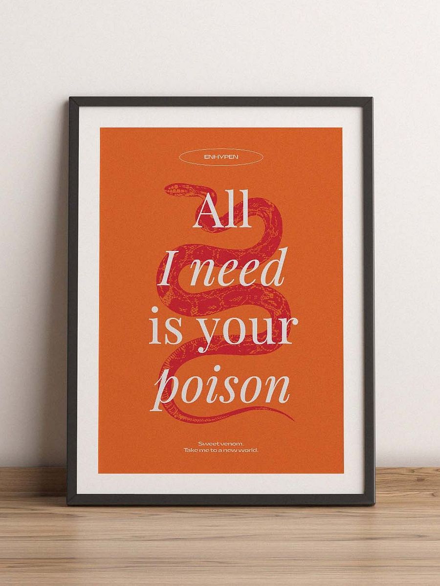 Sweet Venom - ENHYPEN KPOP Digital Printable Wall Art Poster (A1 SIZE) - Instant Download product image (1)