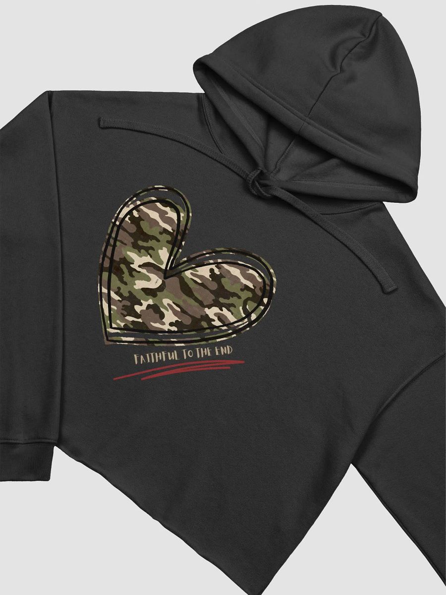 Faithful to the End Camo Fleece Crop Hoodie product image (4)