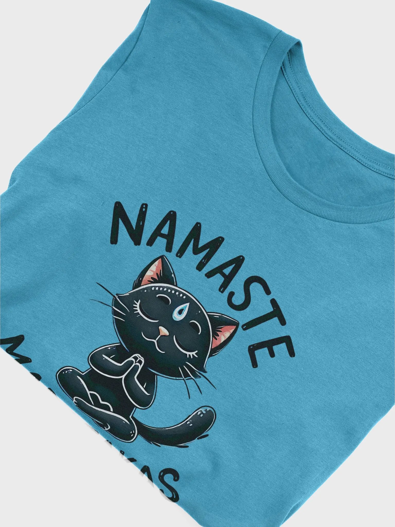 Namaste Madafakas Funny Yoga Cat T-Shirt product image (3)