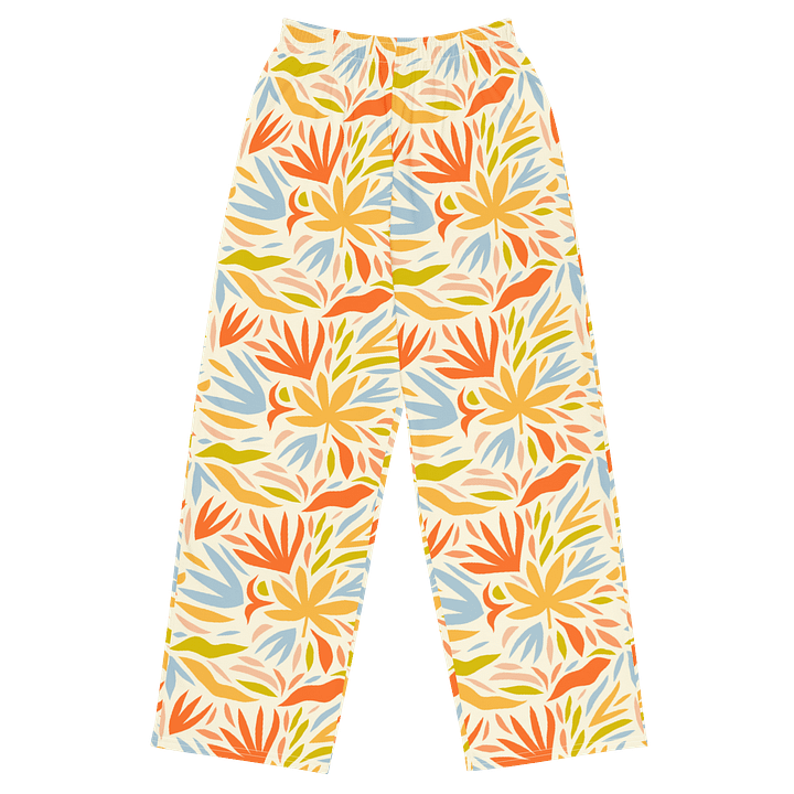 Stylish Wide-Leg Pants with Modern Jungle Print Design product image (1)