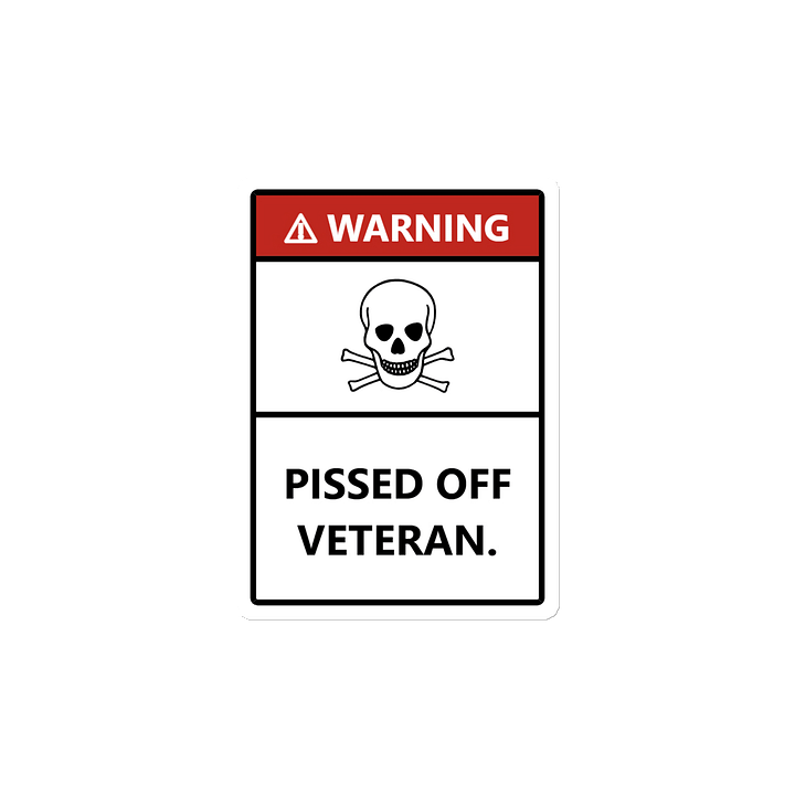 Warning: pissed off veteran Magnet product image (2)