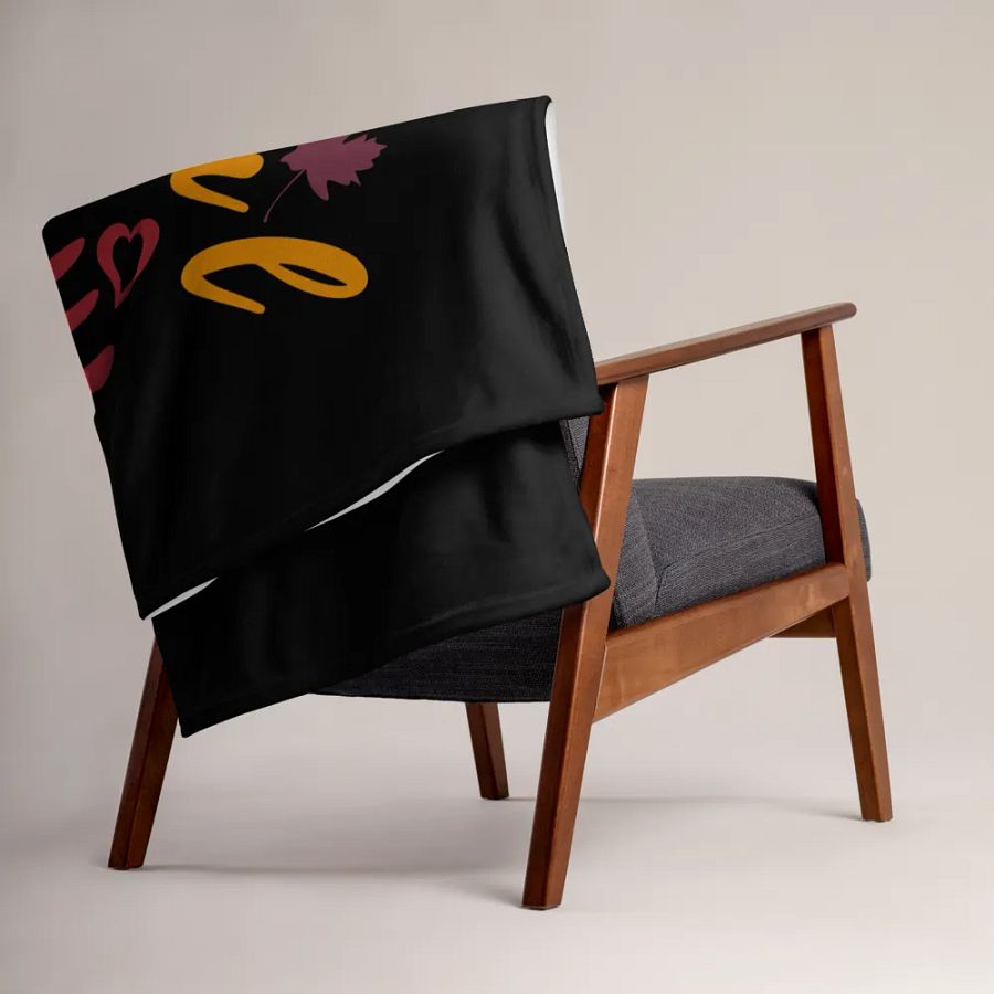 Grateful Thankful Blessed Autumn Throw Blanket product image (15)