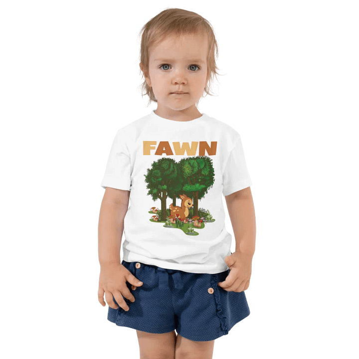 Fawn Funny Colorful Bella +Canvas Toddler T-Shirt – Funny Shirt & Gift for Kids product image (2)