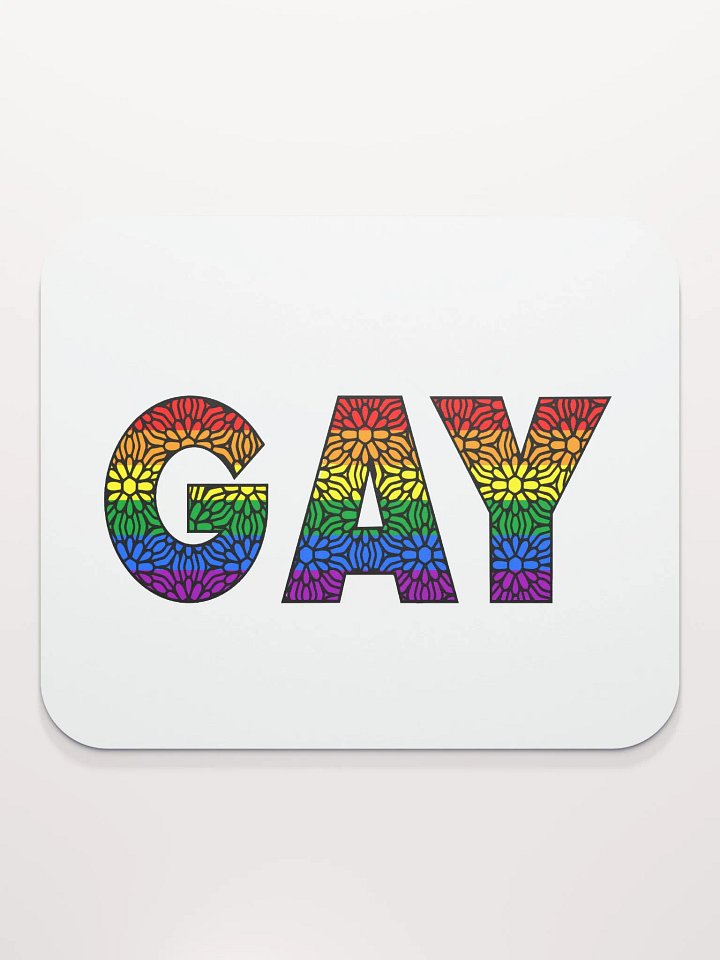 GAY Pride Colors and Flowers Mousepad product image (2)