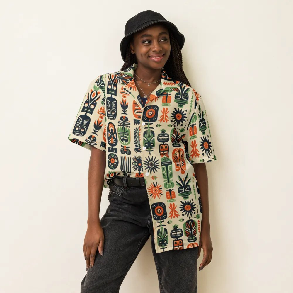 Retro Tiki Pattern Hawaiian Shirt product image (4)