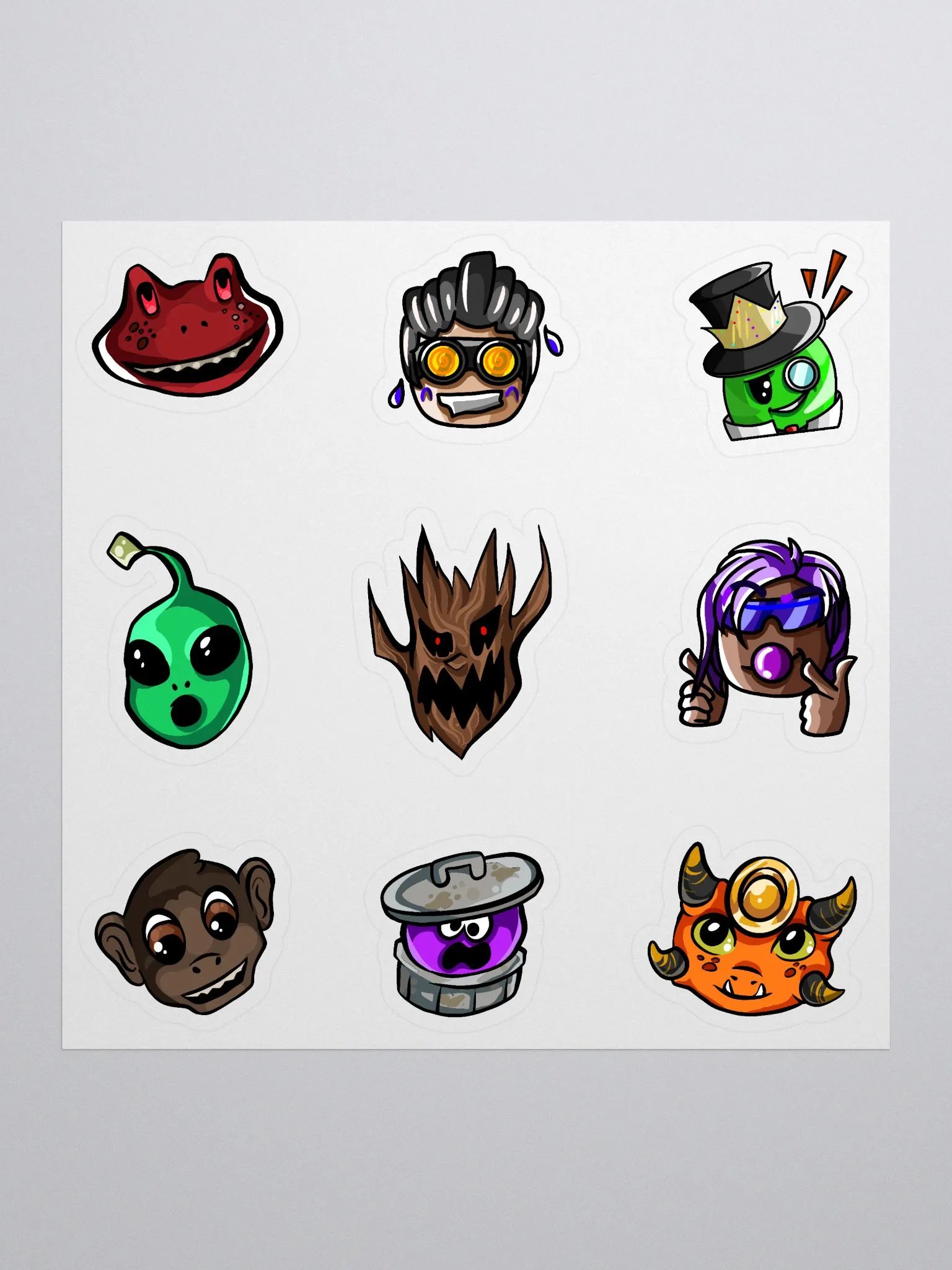 Boss & NPC Heads Sticker Sheet - Ghost Simulator product image (1)