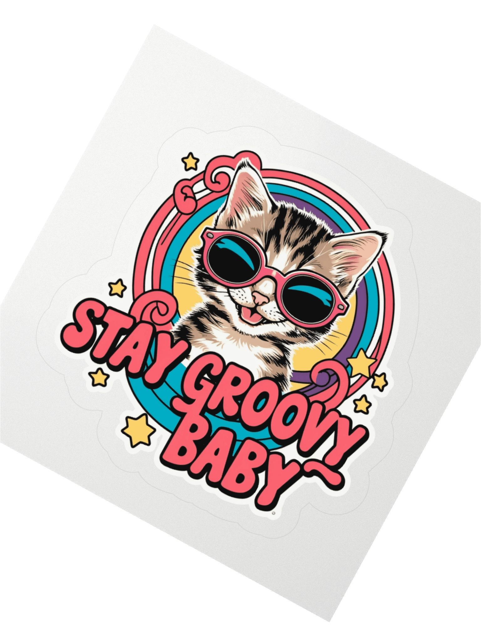 Groovy Cat Sunglasses Sticker product image (2)