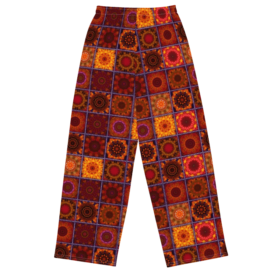 Orange Crazy Quilt Wideleg Pants product image (3)