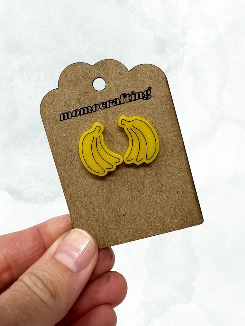 Fruit Basket Banana Stud Earrings product image (1)