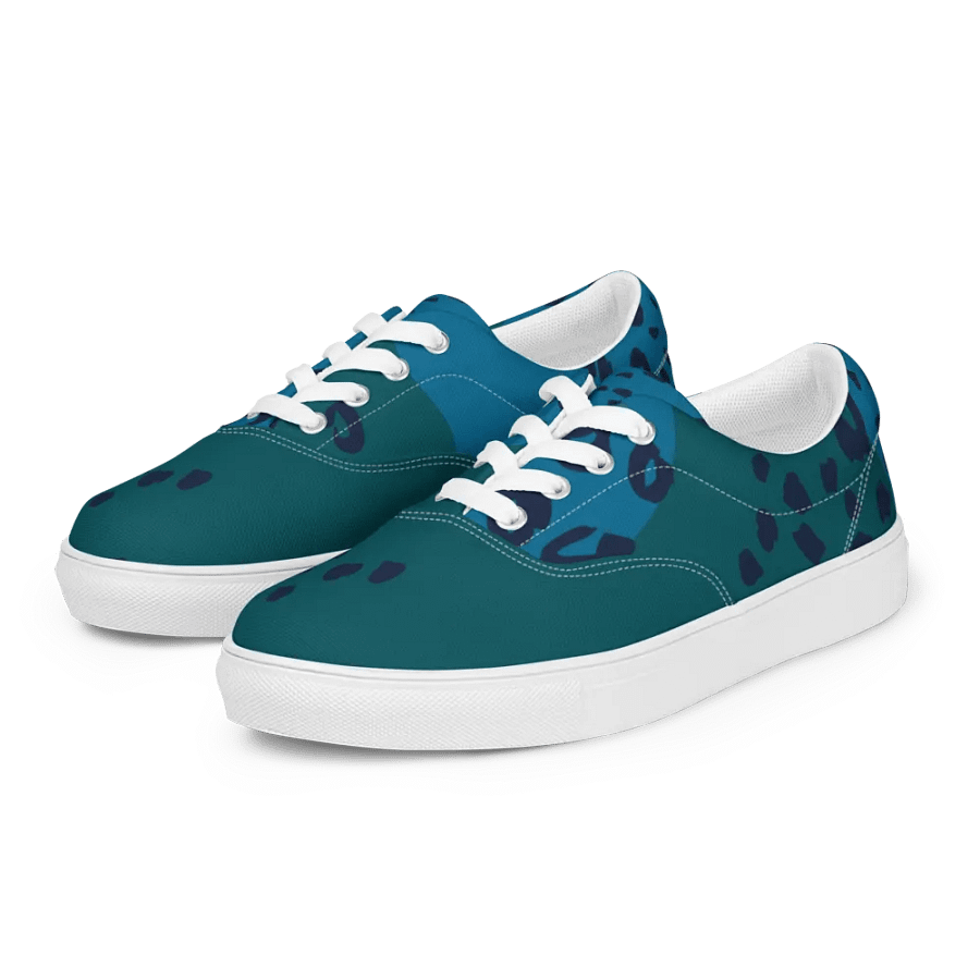 Organic Blue Leopard Print Canvas Shoes product image (6)