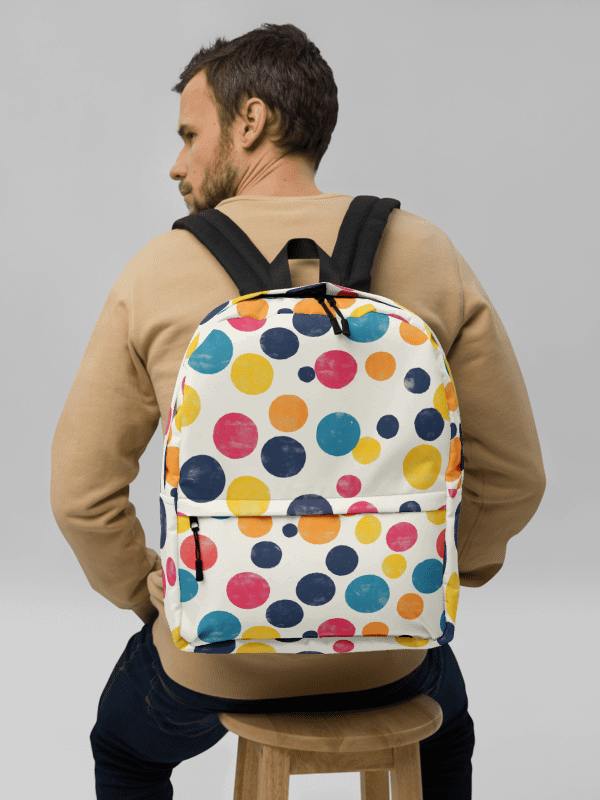Polka Dot Illusion Vintage Retro Backpack product image (1)
