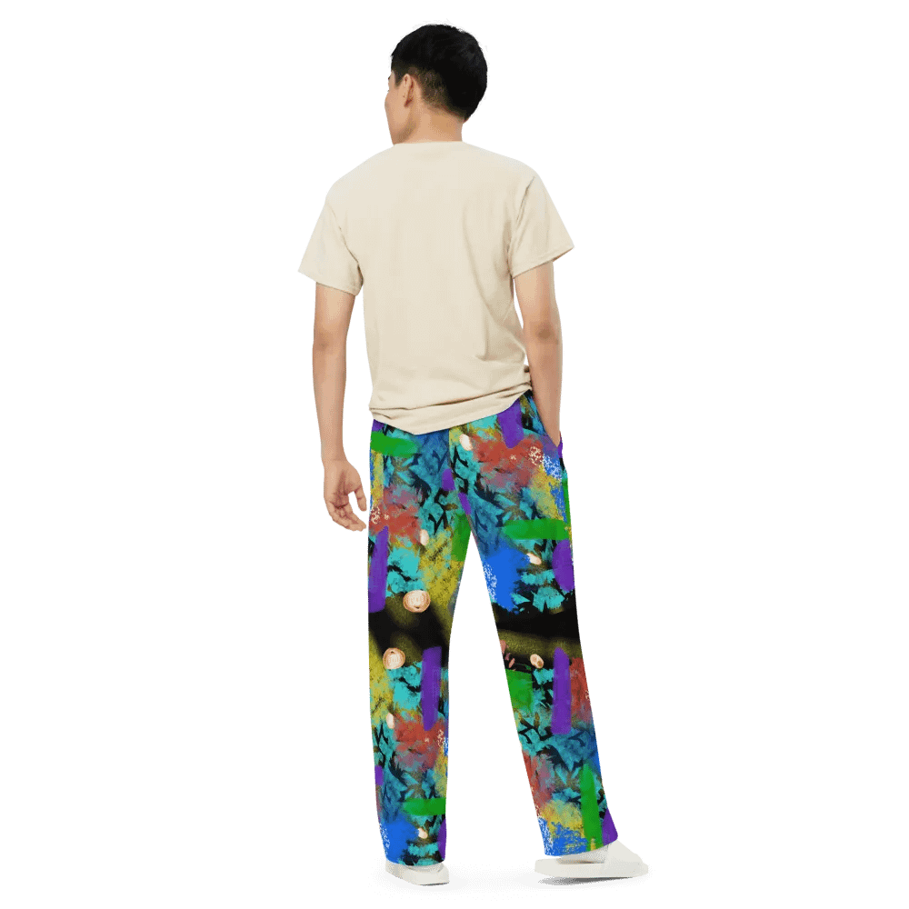 AbstractWear 'Night Flower' Wide Unisex Pants product image (6)