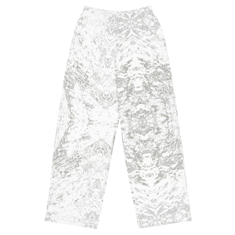 Abstract Pale Monochrome Unisex Wide Leg Trousers product image (11)