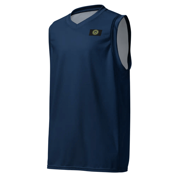 Intricate Circle Unisex Basketball Jersey_Navy product image (1)