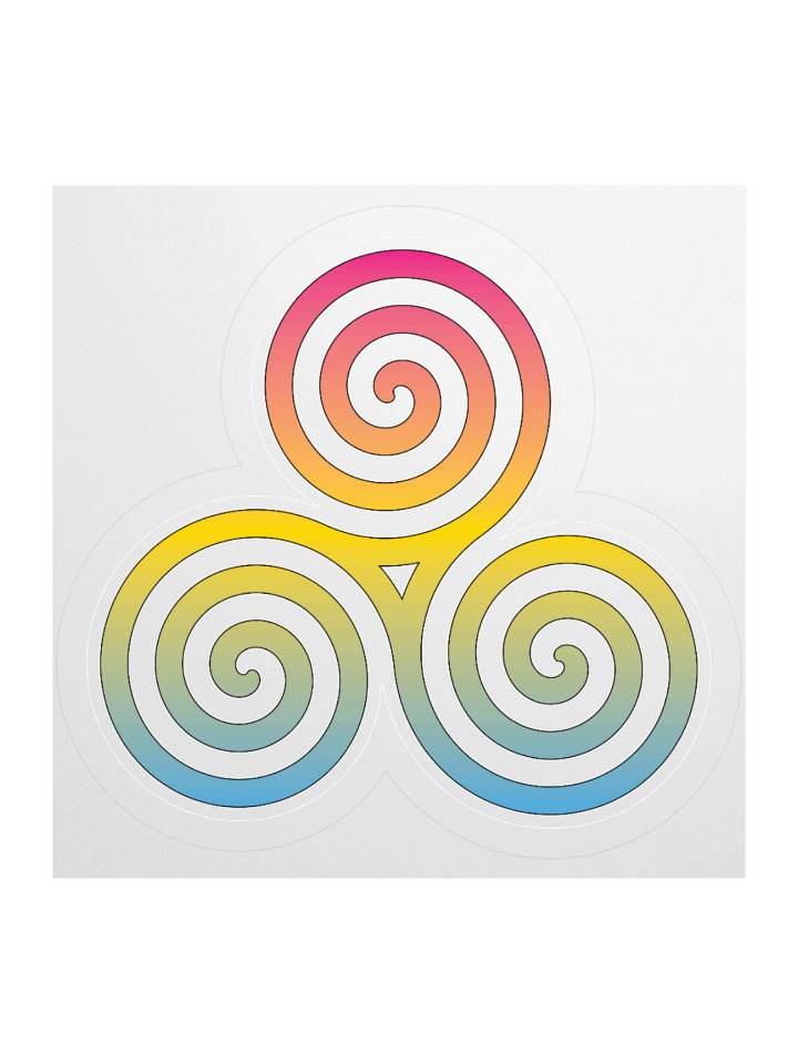 Pansexual Pride Gradient Celtic Triskelion Sticker product image (2)