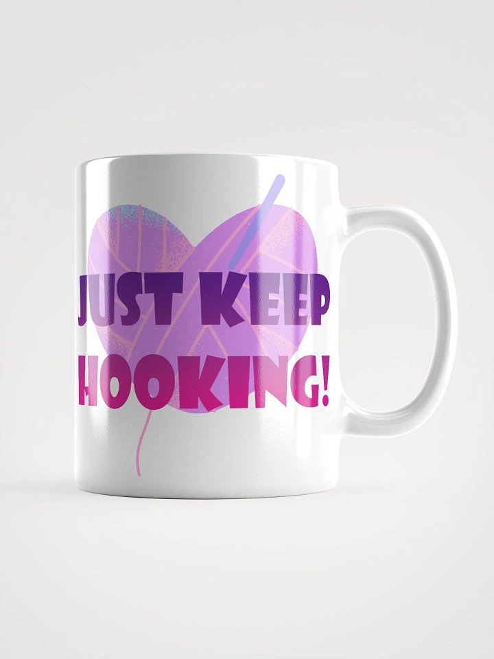 Just Keep Hooking White Mug product image (1)