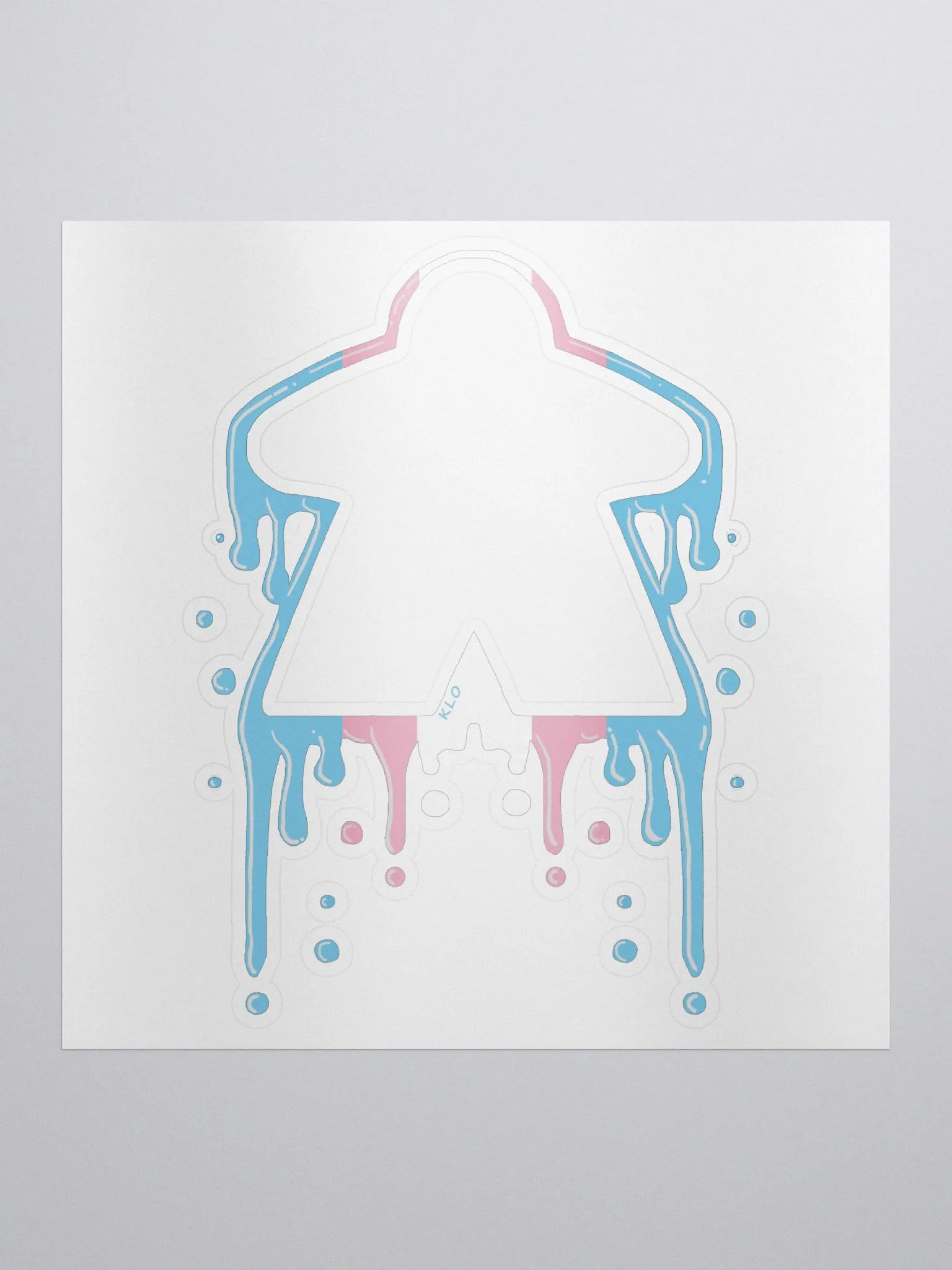 Drippy Trans Pride Meeple Sticker product image (2)
