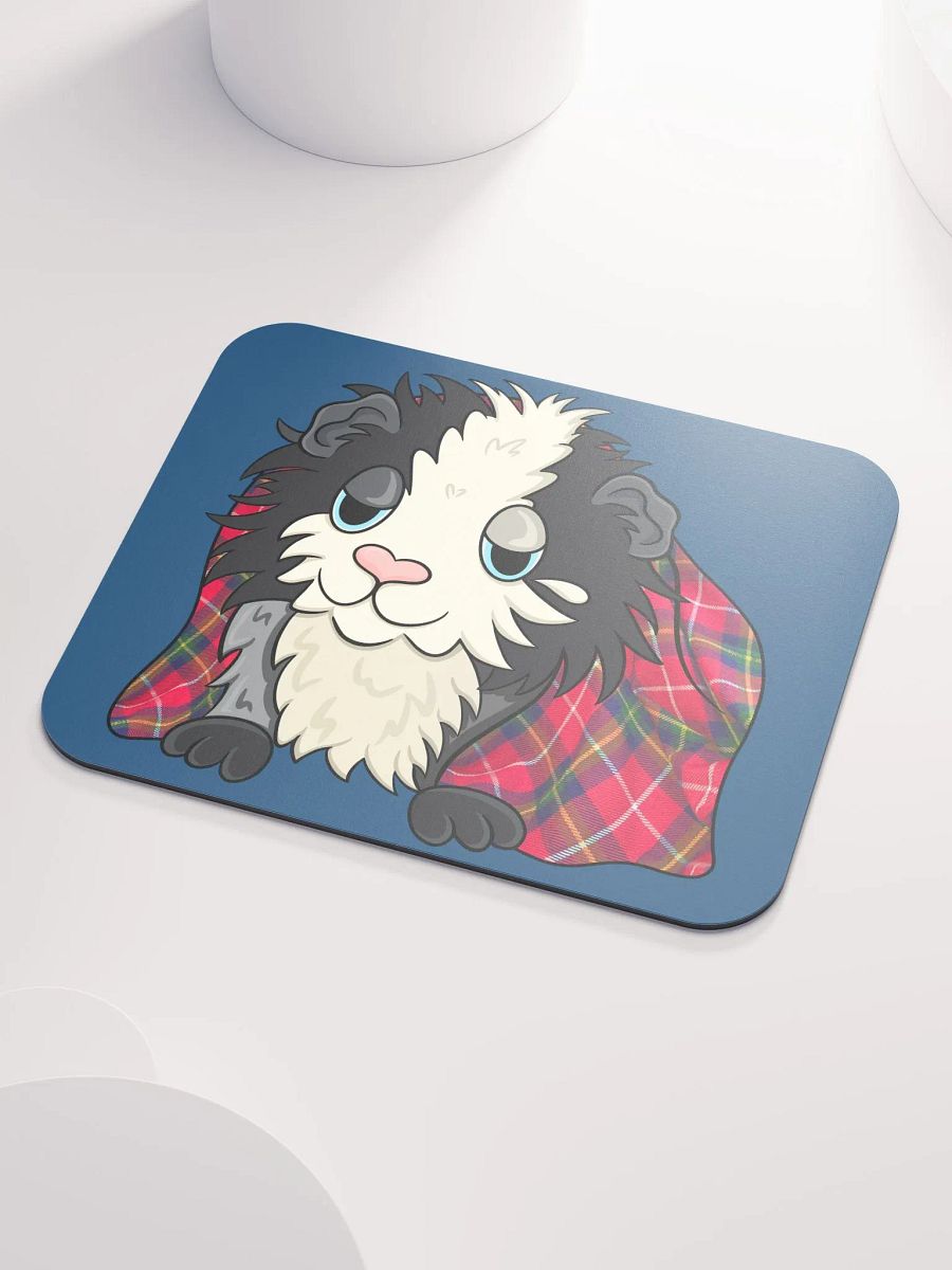 Mouse Pad Guinea Pig with Tartan Blanket product image (3)