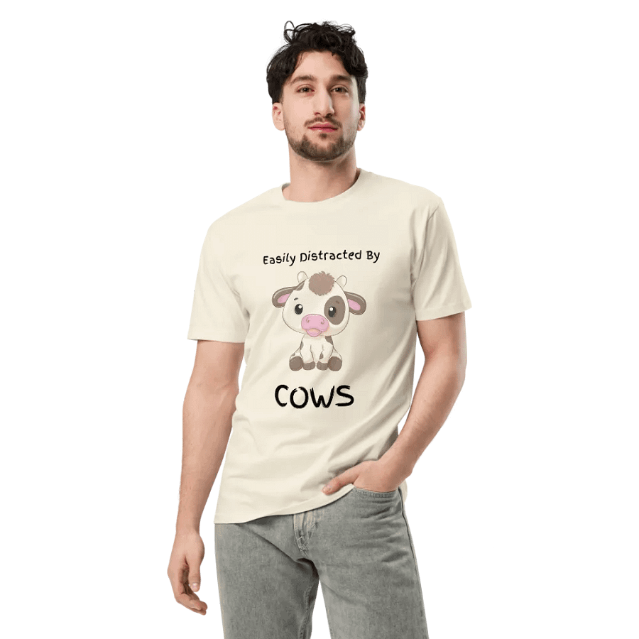 Easily Distracted By Cows Unisex Premium T-Shirt product image (3)