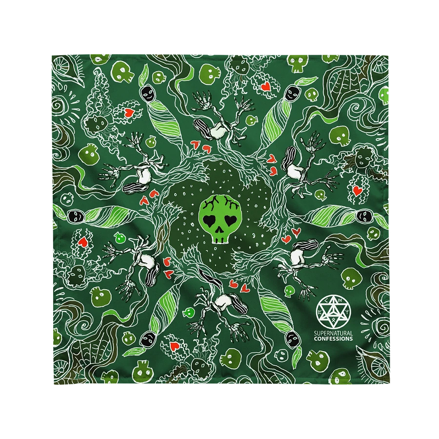 Skulls x Love Bandana Green (21