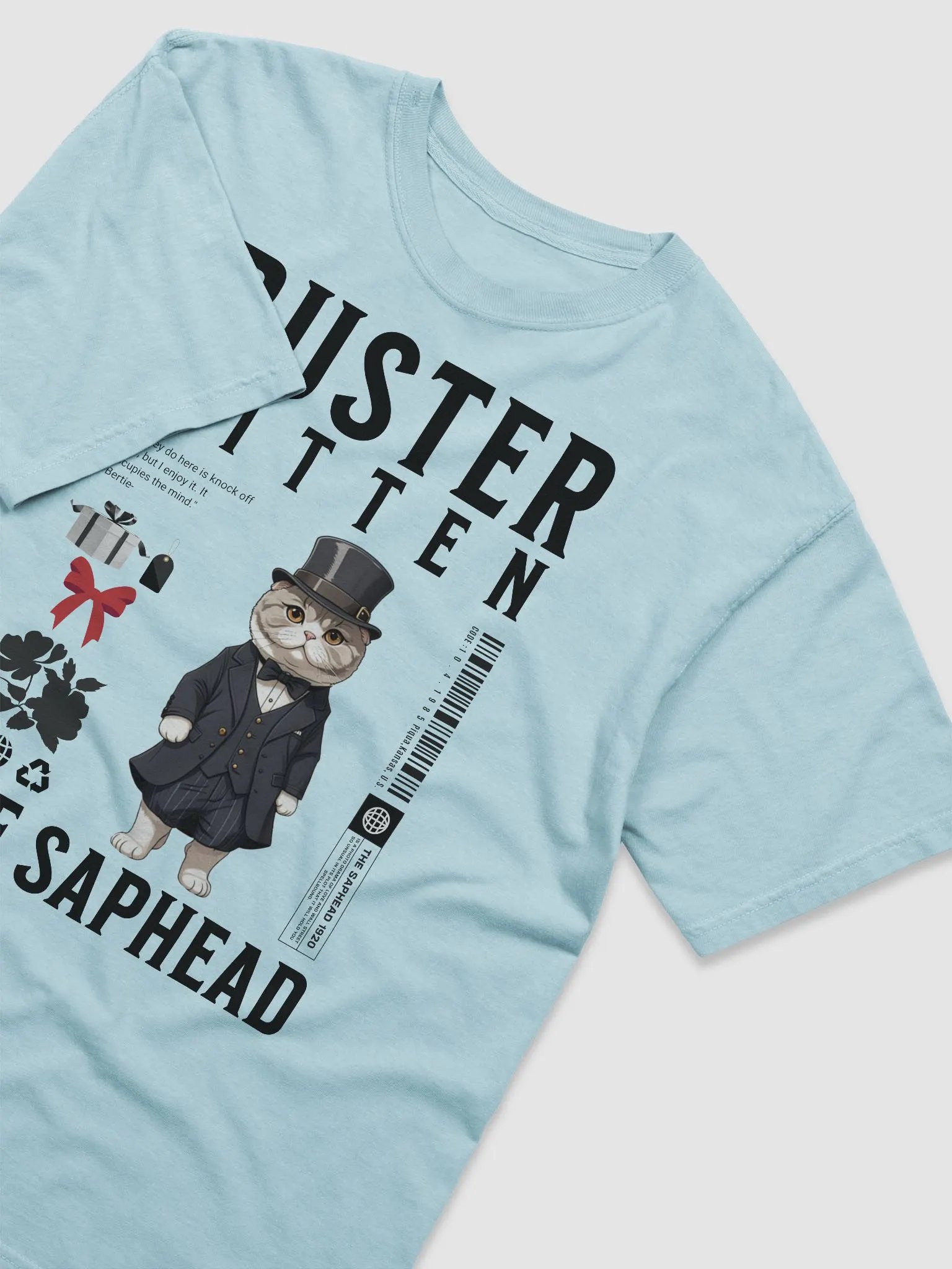 The Saphead - Buster Kitten - Black Logo TShirt product image (11)