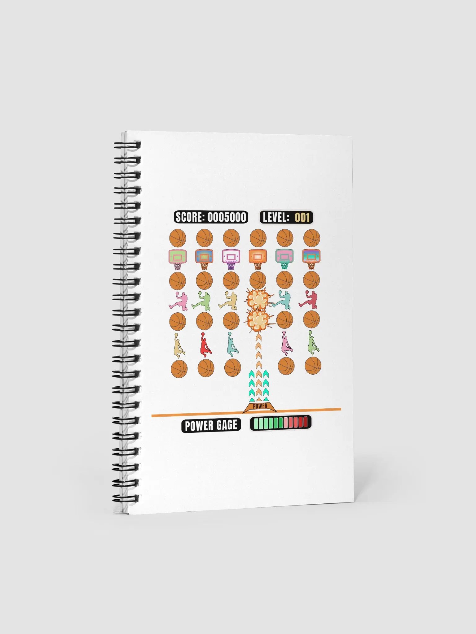 Space Gamer Basketball Arcade Hoops Adventure Notebook product image (1)
