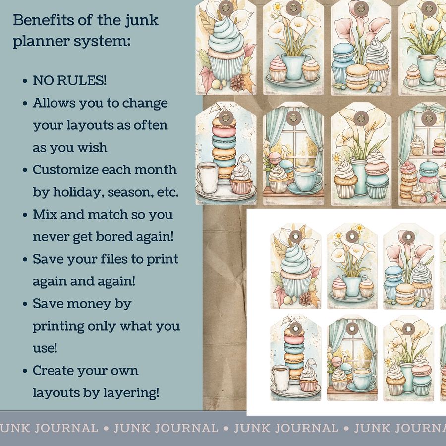Macaron Lillies - Printable Tags V6 product image (3)