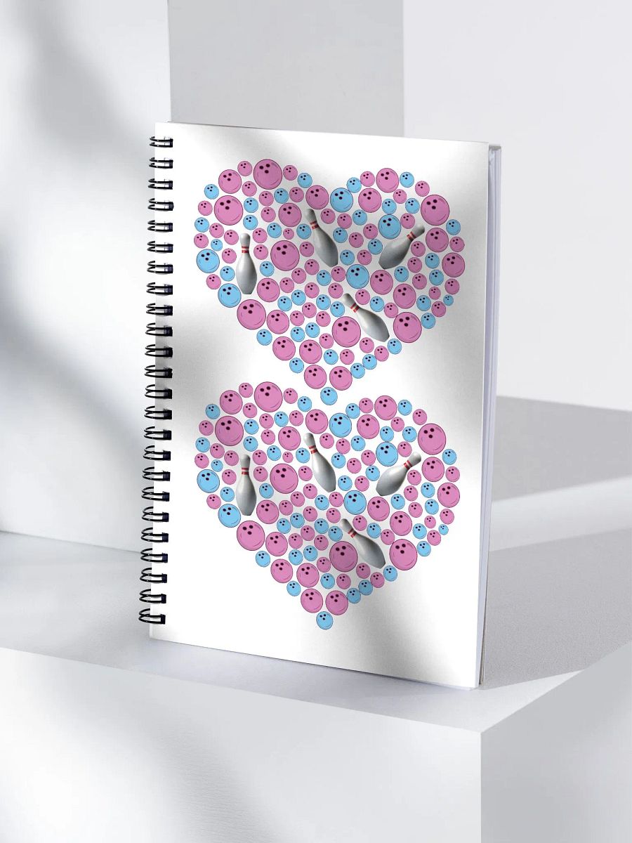 Pure Heart Bowling Pink And Blue Double Ball Spiral Notebook product image (3)