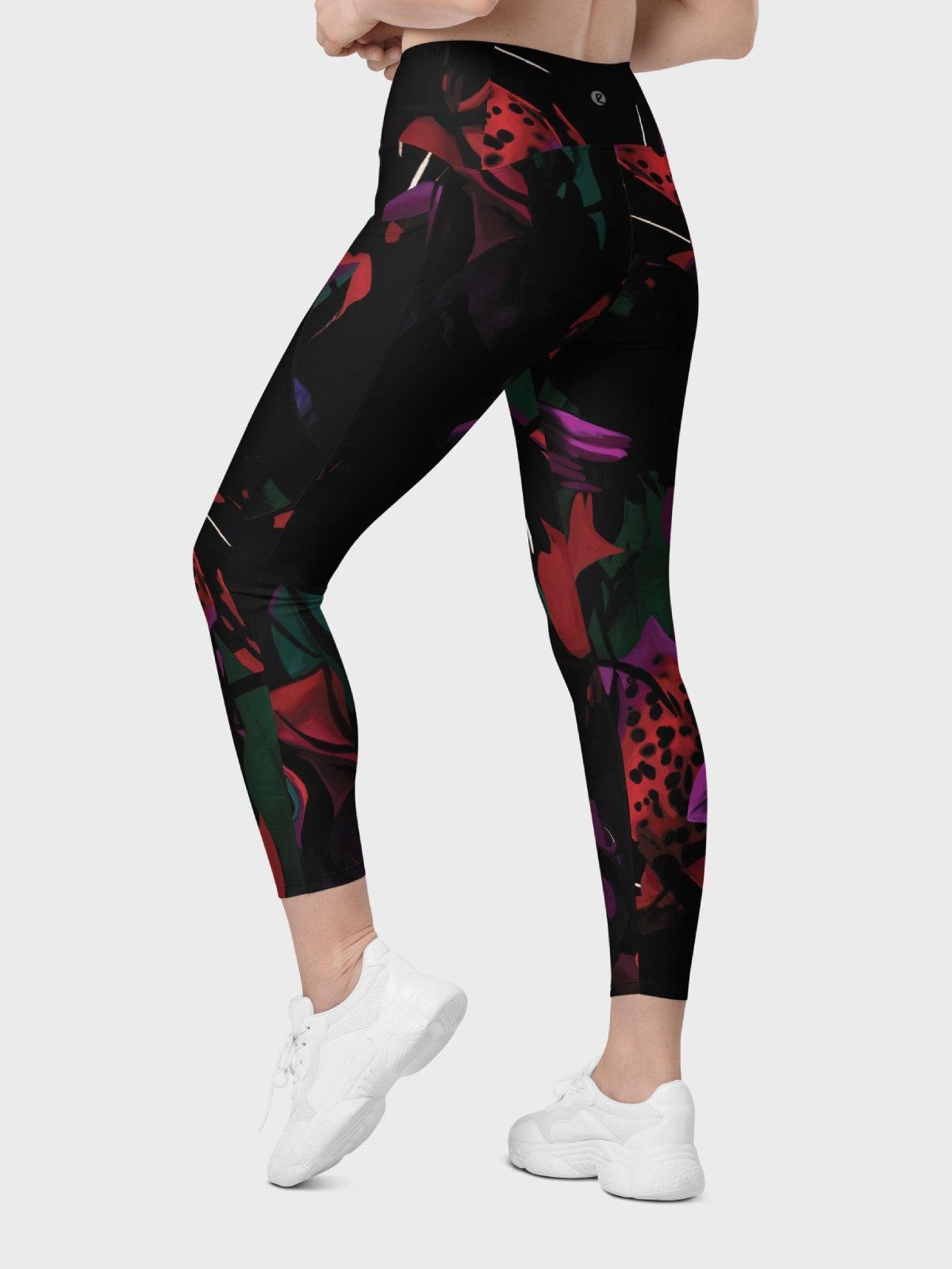 Leggings with Pockets "Blosoom At Midnight" product image (6)