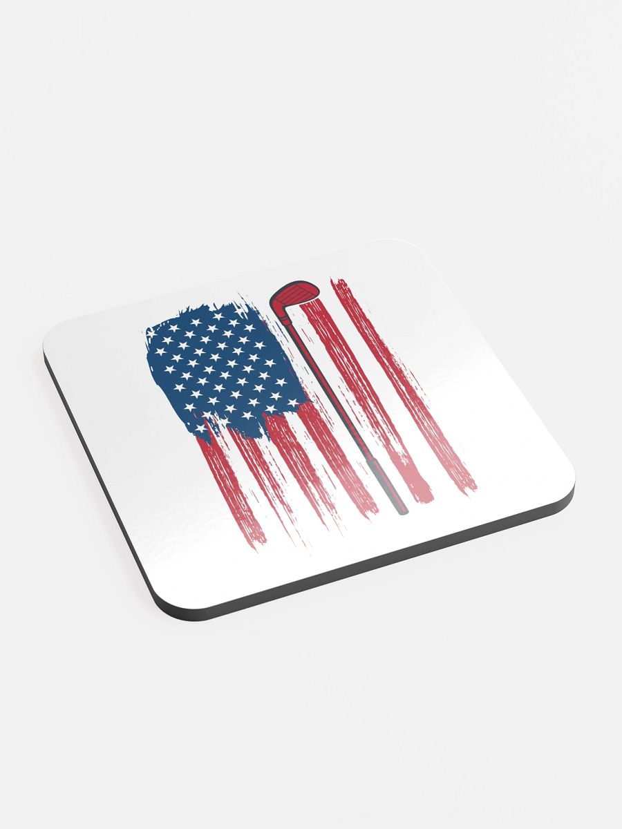 USA Flag Golfing Patriotic Swing Coaster Set product image (3)