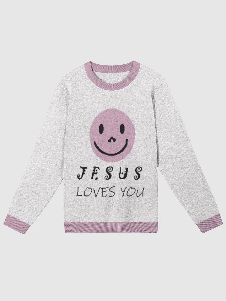Smile Jesus Loves You Knit sweater product image (5)