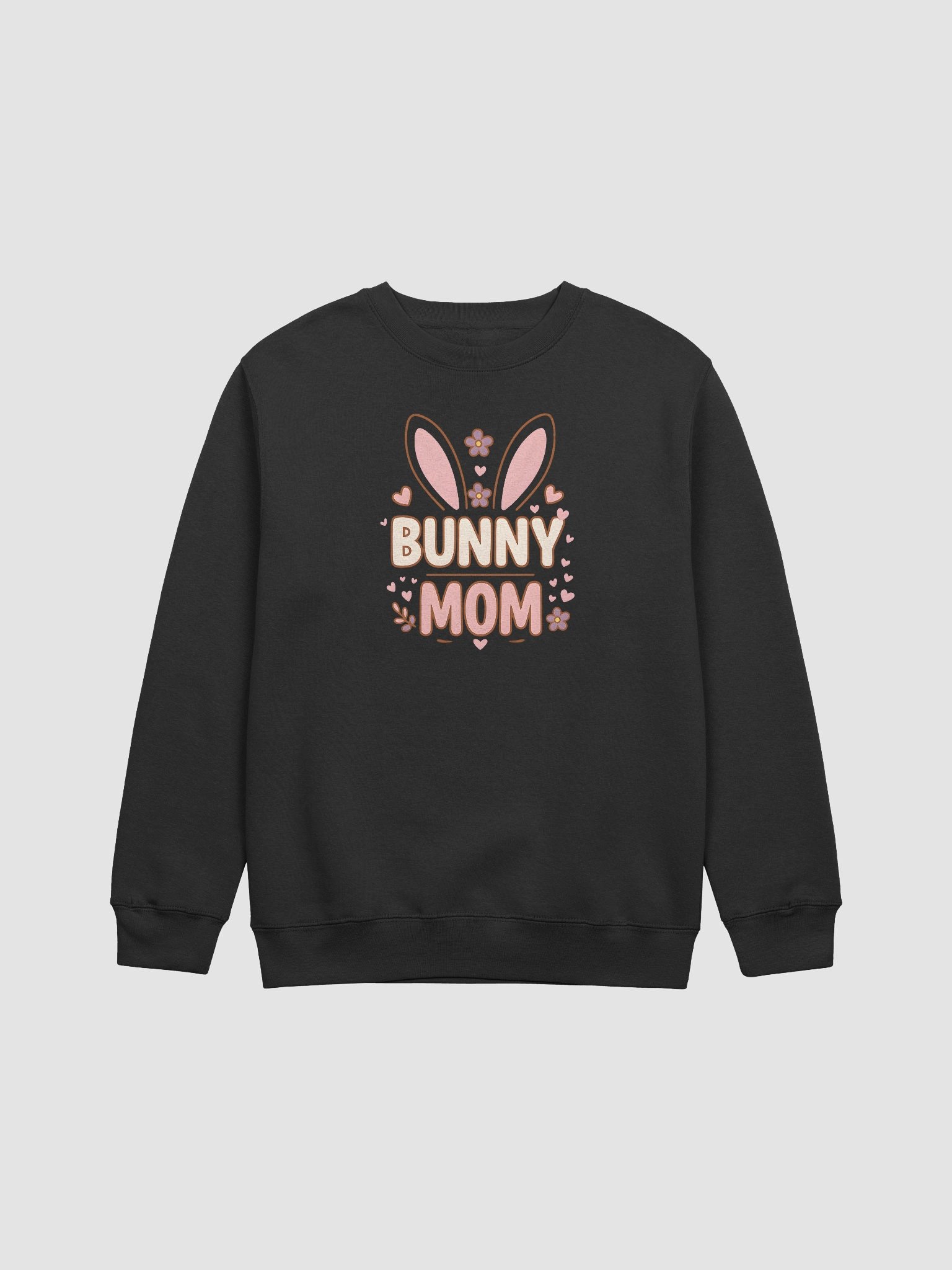 Bunny Mom Sweatshirt | Floral Bunny Ears Animal Lover Pullover for Easter Moms product image (1)