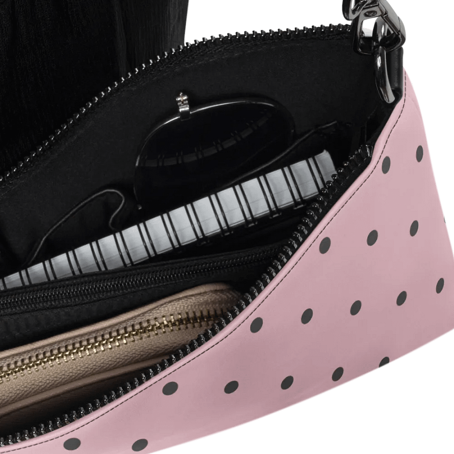 Pink with Grey Dots Crossbody Bag product image (3)