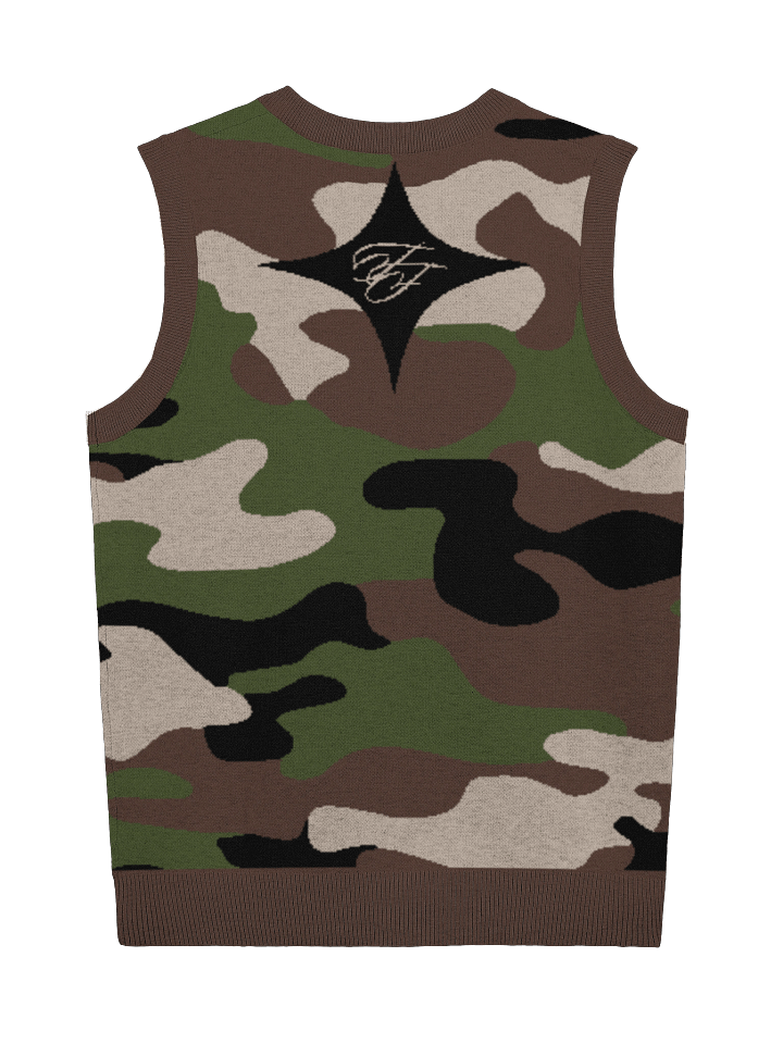 F&F Signature Camo Knitted V-Neck Vest product image (2)