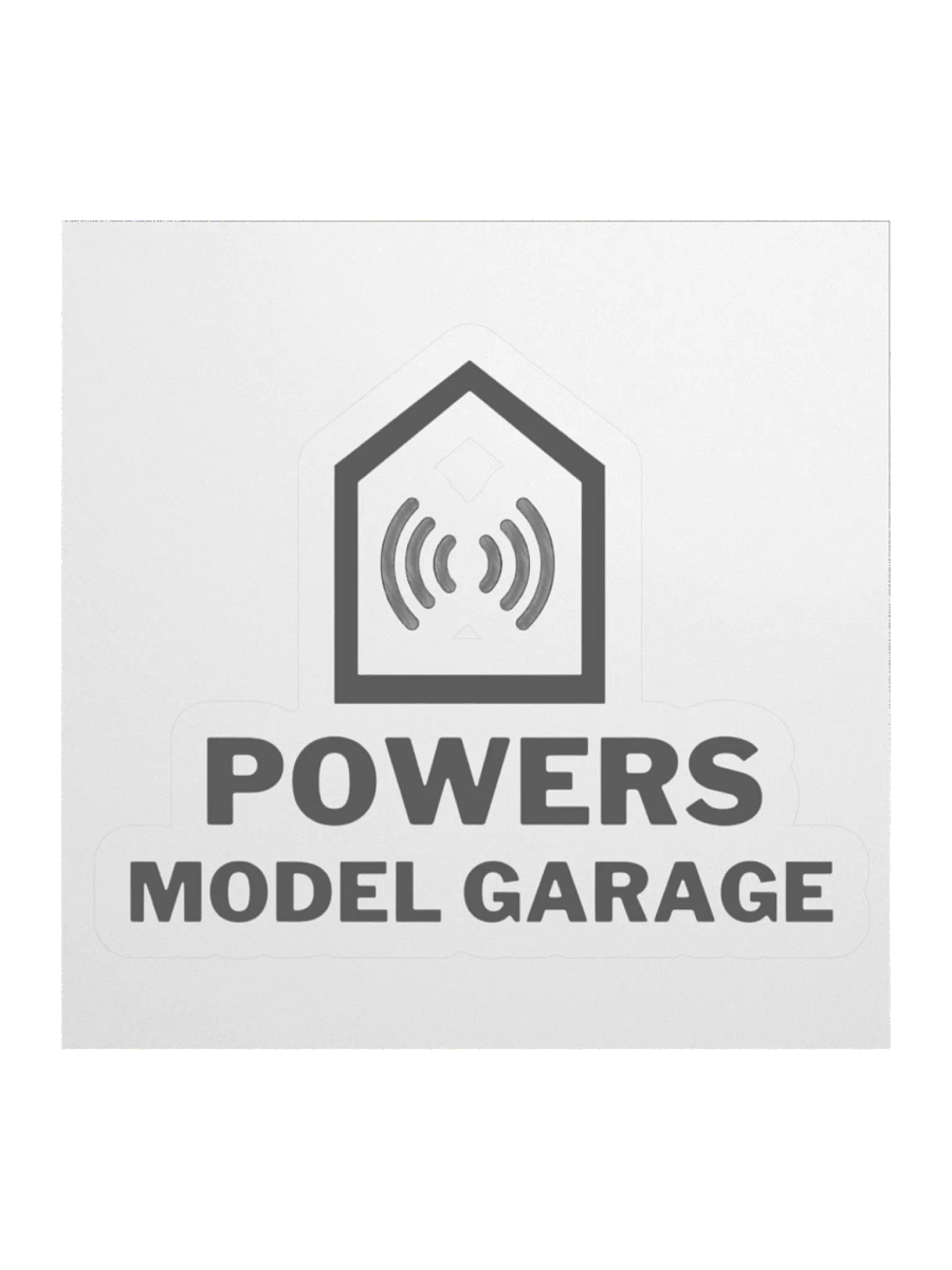 Powers Model Garage Square Logo Stickers product image (1)
