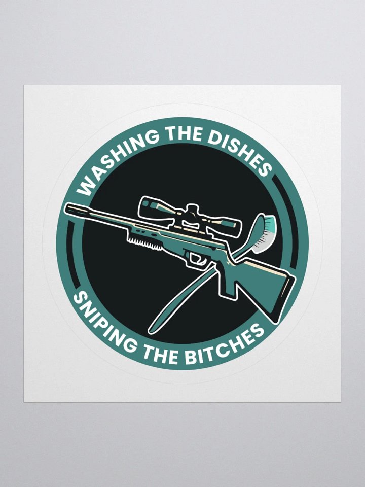 Dishwashing Sniper Kiss-Cut Stickers product image (4)