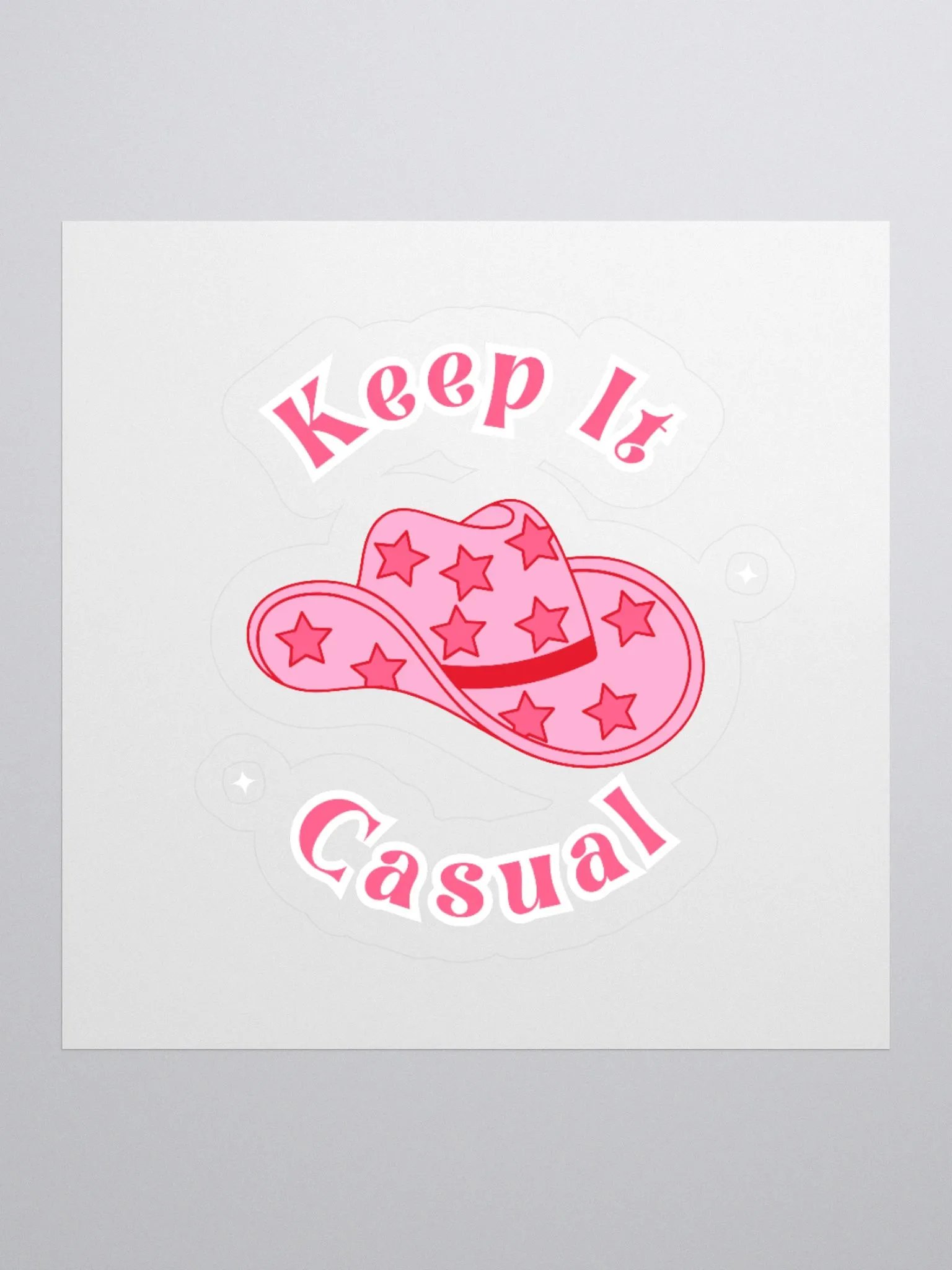 Casual Cowboy Hat Kiss Cut Stickers product image (3)