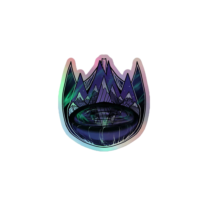 Orion Pool Northern Lights Ethereal Peaks Holographic Sticker product image (1)