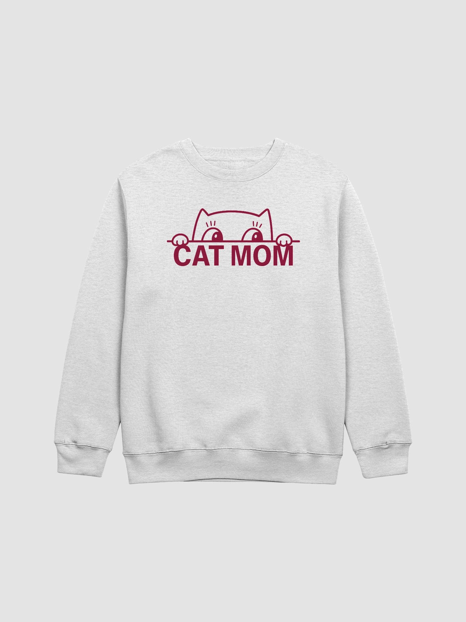 Funny Cat Mom Sweatshirt – Minimalist Peeking Kitty Pullover for Pet Moms product image (1)