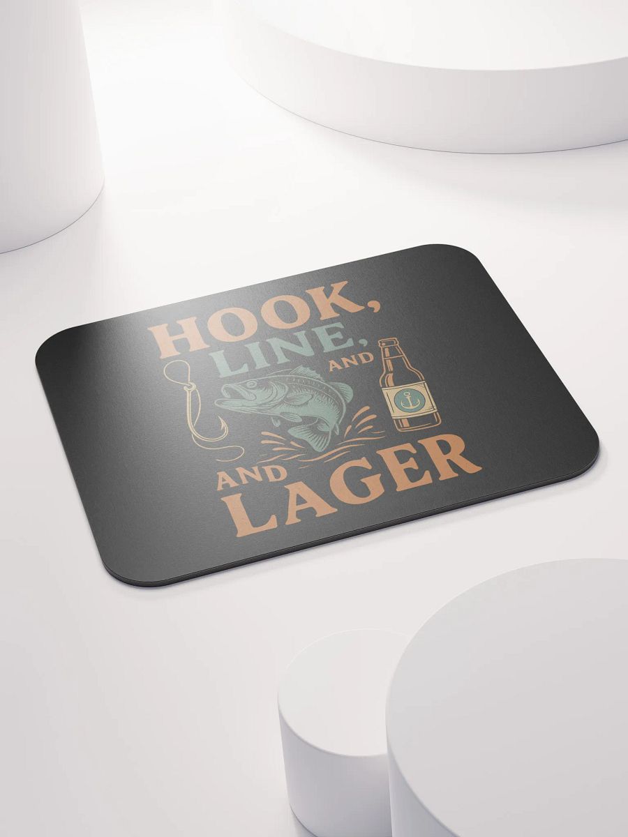 Fishing Mouse Pad – Hook, Line, & Lager Graphic product image (4)