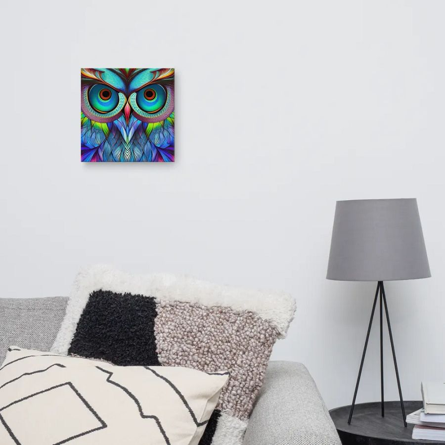Fantasy Fractal Owl Art - v8 product image (10)