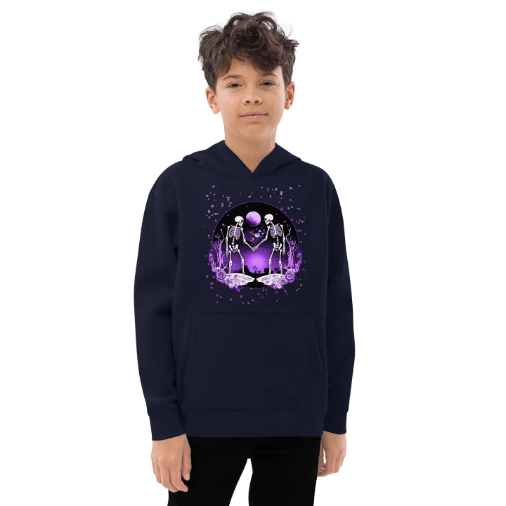 Cosmic Love Skeletons Kids Fleece Pullover product image (7)