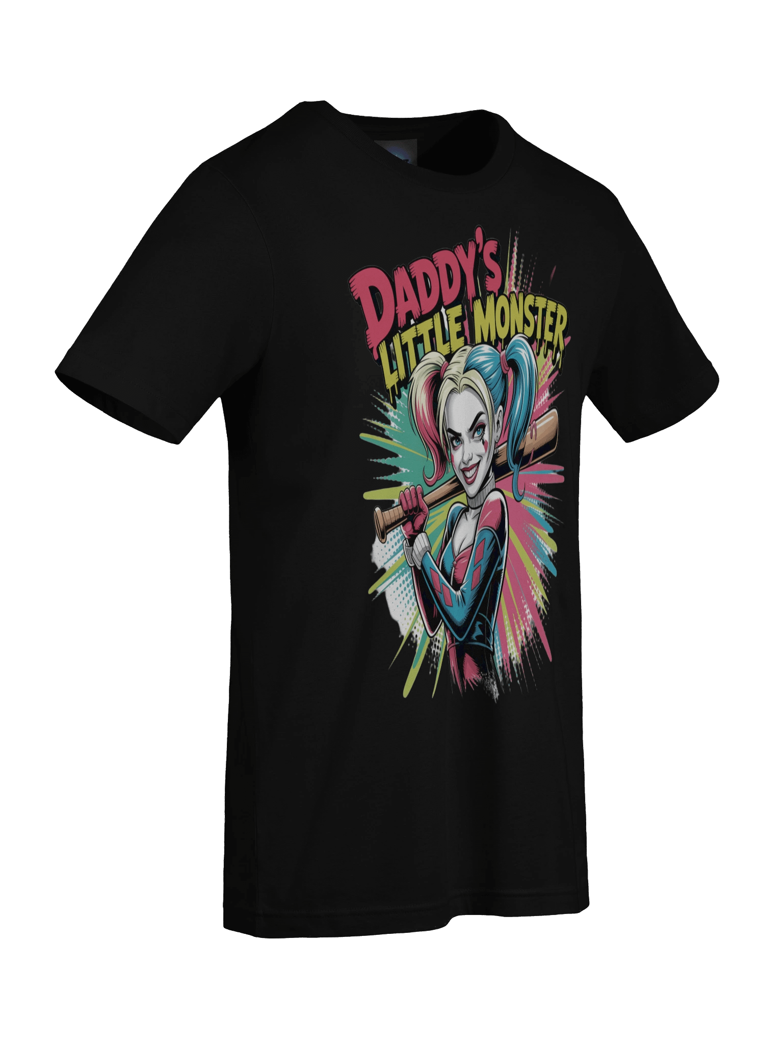 Daddy's Little Monster: Harley Quinn's Bat-Swinging Brat Graphic Tee product image (9)
