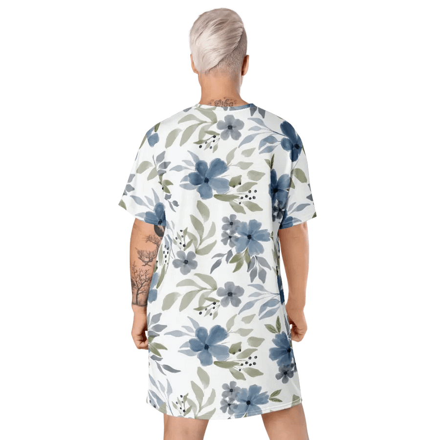 Blue Blossom Bliss T-Shirt Dress product image (9)