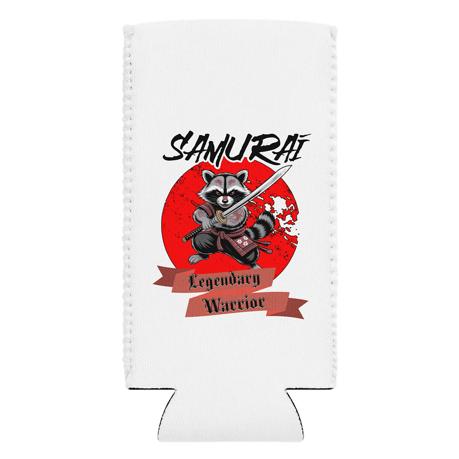 Samurai Legendary Warrior Raccoon Can Cooler product image (1)